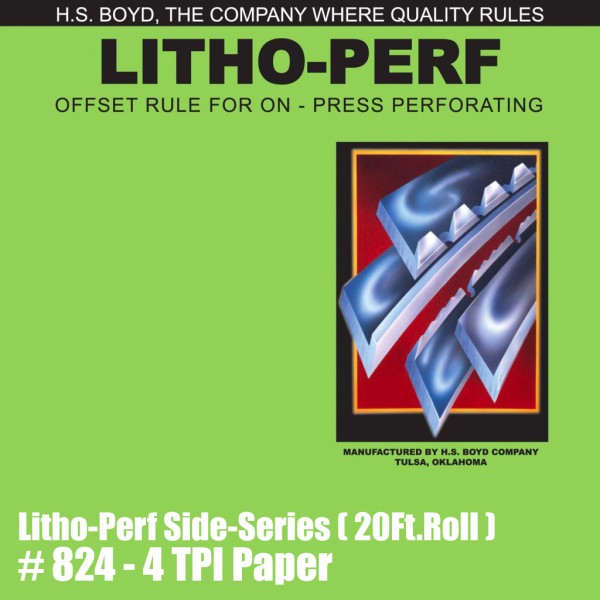Litho-Perf Side-Series (20 Ft. Roll) - 4 TPI Paper