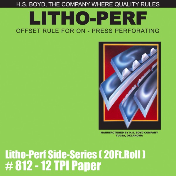 Litho-Perf Side-Series (20 Ft. Roll) - 12 TPI Paper
