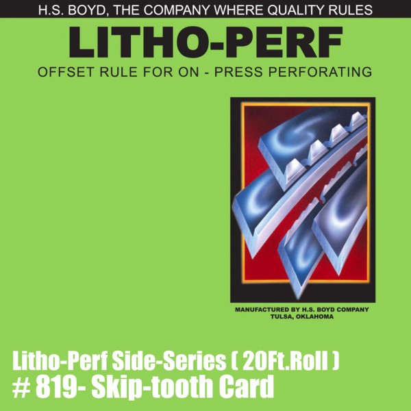 Litho-Perf Side-Series (20 Ft. Roll) - Skip-tooth Card