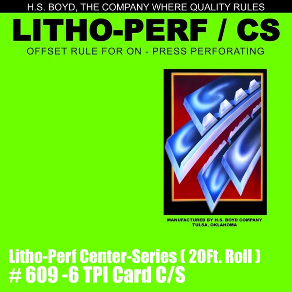 Litho-Perf Center-Series (20 Ft. Roll) - 6 TPI Card