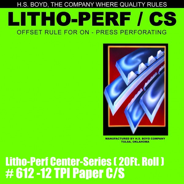 Litho-Perf Center-Series (20 Ft. Roll) - 12 TPI Paper