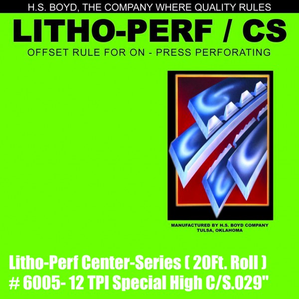 Litho-Perf Center-Series (20 Ft. Roll) - 12 TPI Special High .029"