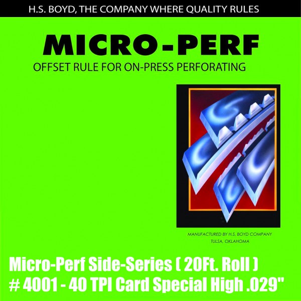 Micro-Perf Side-Series (20 Ft. Roll) - 40 TPI Card Special High .029"