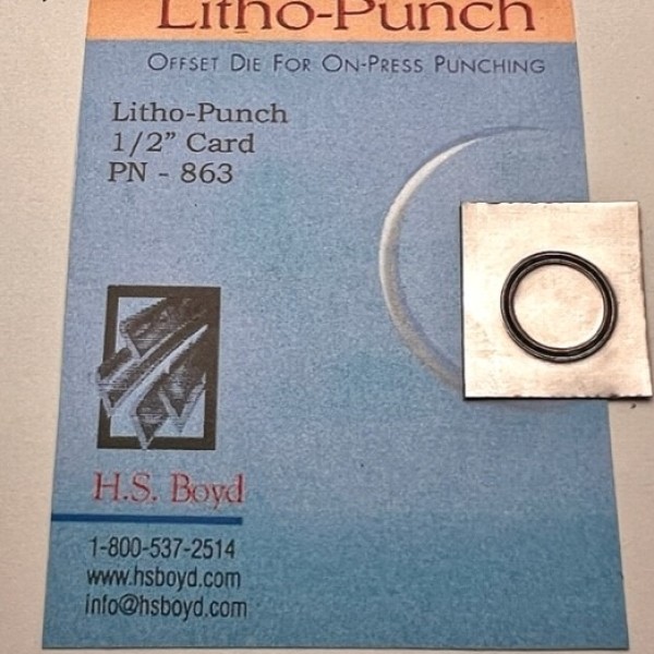 Litho-Punch (Single) For Card - 1/2"